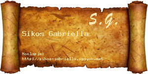 Sikos Gabriella névjegykártya